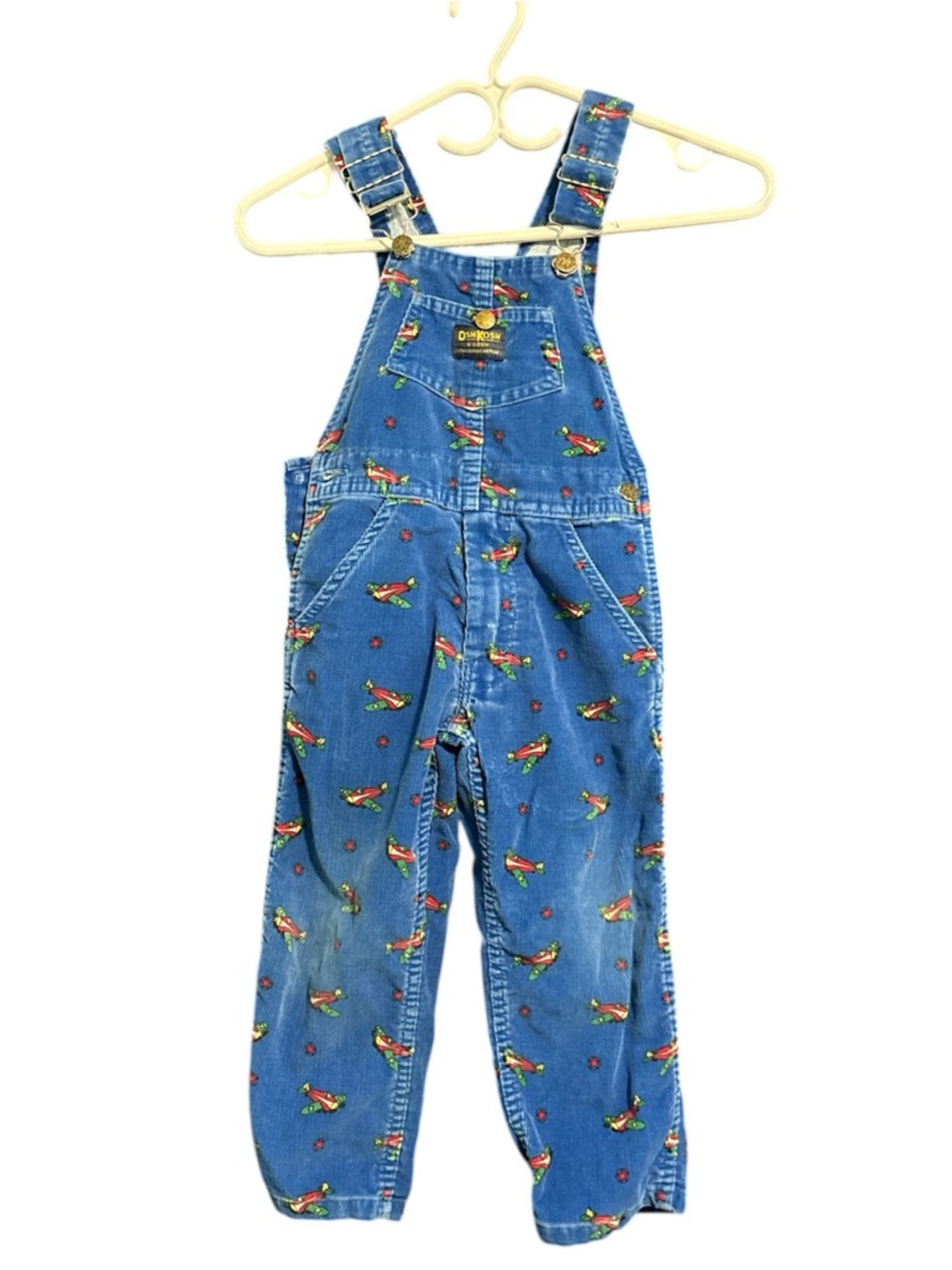 Vintage OSH KOSH B’GOSH Corduroy Vestback Airplane Overalls